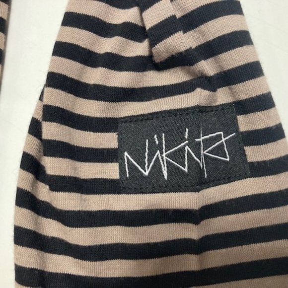 Long Sleeve Plunge V-Neck Stripe Cardigan - Picture 6 of 7